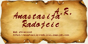 Anastasija Radojčić vizit kartica